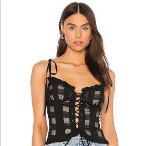 LPA | Revolve Ramira Lace-Up Top XS
